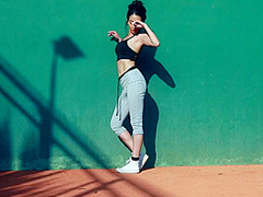 Reina Strips Naked In Tennis Court