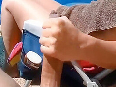 Amateur Public Handjob Compilation