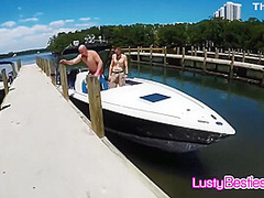 Drilling Bikini Coed Vaginas On A Boat