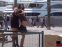 Humiliated european public nudity and kinky spanking