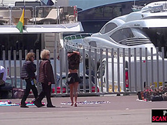 Humiliated european public nudity and kinky spanking