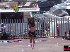Humiliated european public nudity and kinky spanking