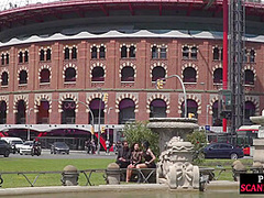 Humiliated european public nudity and kinky spanking