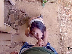 Part2 The Girl On The Farm Is Bitten By An Insect I Help Her But The Situation Is Hot. I Cum On H