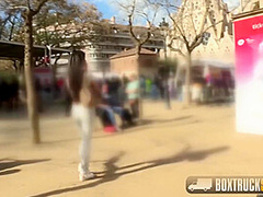 Amazing Makes Money Stripping Off Her Clothes In Public With Alexa Tomas