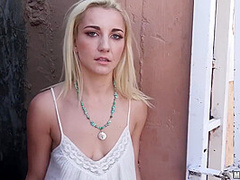 Jade Amber And Brick Danger In Busty Blonde Rides An Erected Cock In The Mountains