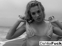 Dahlia Gets Hot & Squirts On The Beach! - Dahlia Sky