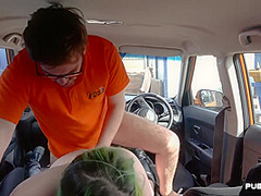 British bbw publicly fucked in car before eating cumshot