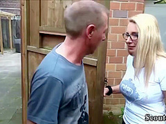 German Natural Hooters Housewife Seduce To Bang In Garden By Neigbor