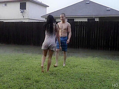 Jolla Pr In Romantic Sex Under The Rain In Texas (the Neighbors Saw Us