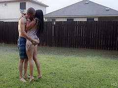 Jolla Pr In Romantic Sex Under The Rain In Texas (the Neighbors Saw Us