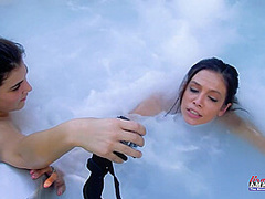 Jizz In Exciting Tub - High Definition Lesbian Xozilla Porn Movies