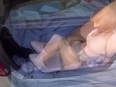 Woman Tied Up And In The Back Of A Car