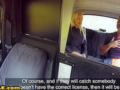 Bigtit cabbie publicly squirts in taxi while fingered
