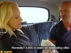 Bigtit cabbie publicly squirts in taxi while fingered