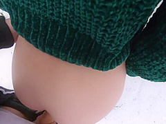 I Love Quick Sex Outdoors Even In Winter - Cum On My Pretty Face Pov