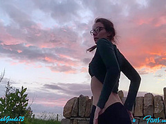Cute Teen Fucked While The Sun Sets In A Public Park - Hannah Goode 11 Min