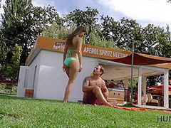 Tall Busty Babe Gives Pussy And Asshole For A Good Price