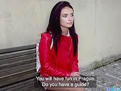 Pickedup euro publicly fucked before sucking cock in duo