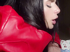 Pickedup euro publicly fucked before sucking cock in duo