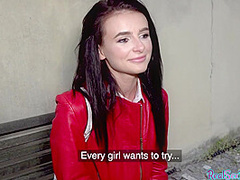 Pickedup euro publicly fucked before sucking cock in duo