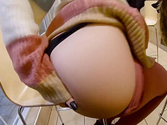 Girlfriend In A Cafe In Public Shows Boobs And Pulls Pants