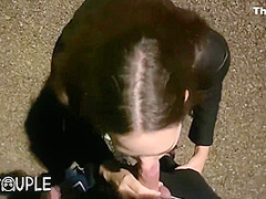 Cute Girl Gives Blowjob In The Middle Of The Park