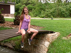 Alexi Crystal Plays With Her Pussy Outdoor - Gina Devine And Alexis Crystal