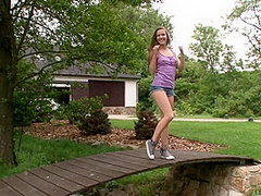 Alexi Crystal Plays With Her Pussy Outdoor - Gina Devine And Alexis Crystal