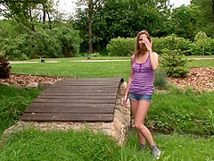 Alexi Crystal Plays With Her Pussy Outdoor - Gina Devine And Alexis Crystal