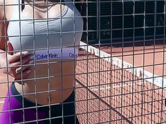 Nude In Tennis Court - Olivia Berzinc