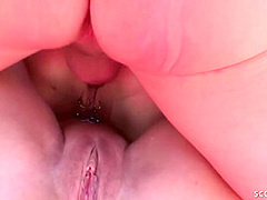 German Mom And Aunt Fuck With Young Guy In Ffm Threesome