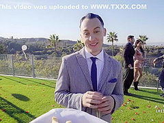 Pov Blonde Girl And A Weddingcrasher - Cum On Belly