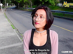 Hot Nerdy Latina Teen Schoolgirl Picked Up And Fucked