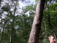 Submissive Ebony Slut 3some Outdoor