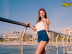Hot Petite Blonde With Perfect Pussy Fucks On A Public Beach With Ramon Nomar, Chica S And Sandra Wellness
