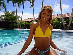 Sexy Black Teen Fucked Near The Pool With Sean Lawless