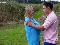 Casey Norhman In Russian Couple Of Lovers In Nature Have Sex And Orgasm
