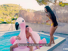 Andreina De Luxe And Chica S In Juicy Bubble Butt Latina Sex By The Pool