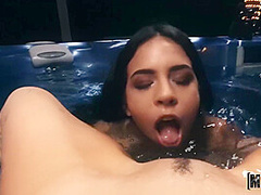 Sabina Rouge And Autumn Falls - Hot Lesbians And In The Pool