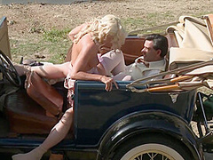 Four Busty Milfs In High Heels Get Fucked By 4 Men In Outdoor Orgy