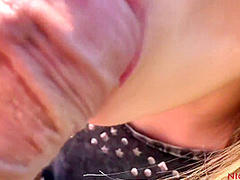 Blonde Suck And Swallowed My Cum Outdoor