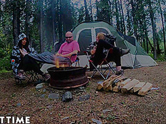 ADULT TIME - POV Hot Poly Wives Take Turns Sucking Dick And Fucking In The Wilderness