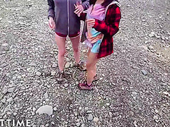 ADULT TIME - POV Hot Poly Wives Take Turns Sucking Dick And Fucking In The Wilderness