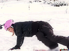 Snowboard Student And Older Woman 1