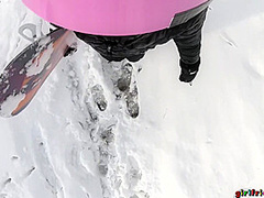 Snowboard Student And Older Woman 1