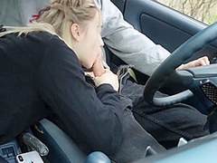 Russian Girl In A Car In A Pose Of Cancer Substitutes Pussy For Vagina