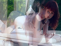 Jess Lou Strips Nude From Her White Bodysuit