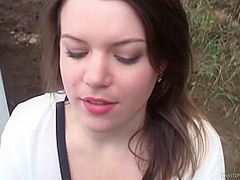 Amateur Chubby Pretty Bitch Fucked In Woods