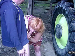 Ginger Milf Seduces The Farmer And Blowjobs His Dick